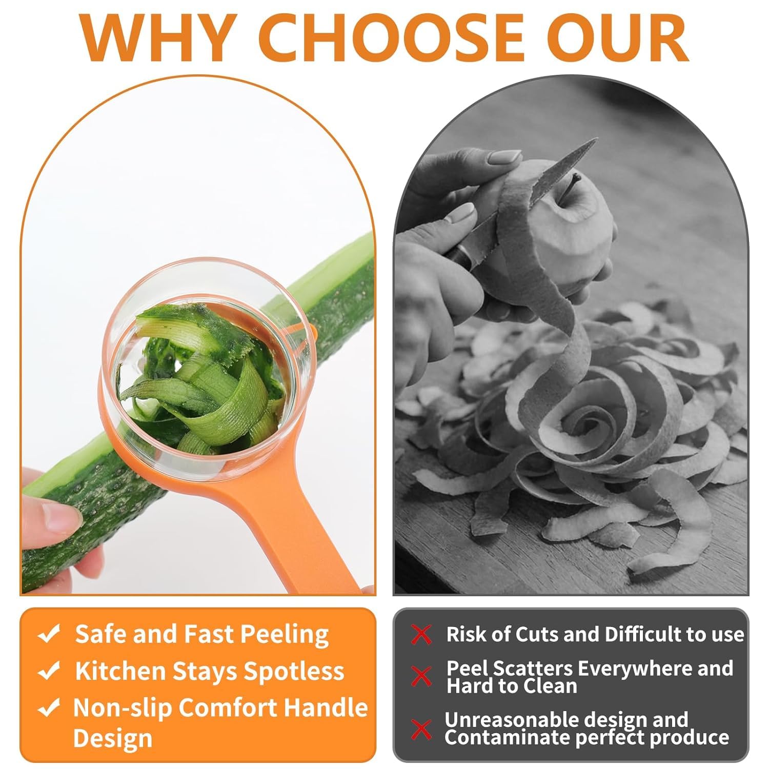 Fruit & Vegetable Peeler with Storage Container(BUY1 GET1)