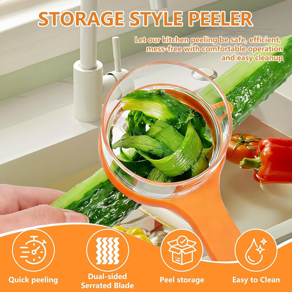 Fruit & Vegetable Peeler with Storage Container(BUY1 GET1)