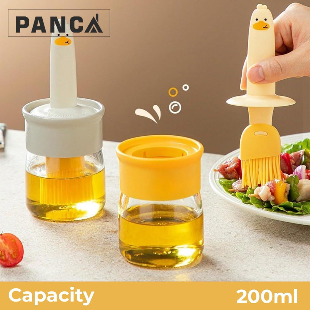 2-in-1 Oil Dispenser Bottle with Silicone Basting Brush